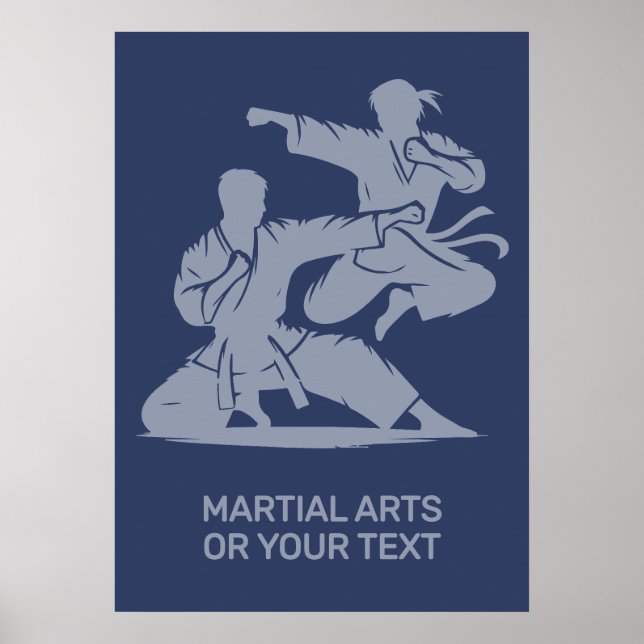 Custom Text & Color Martial Arts Poster (Front)