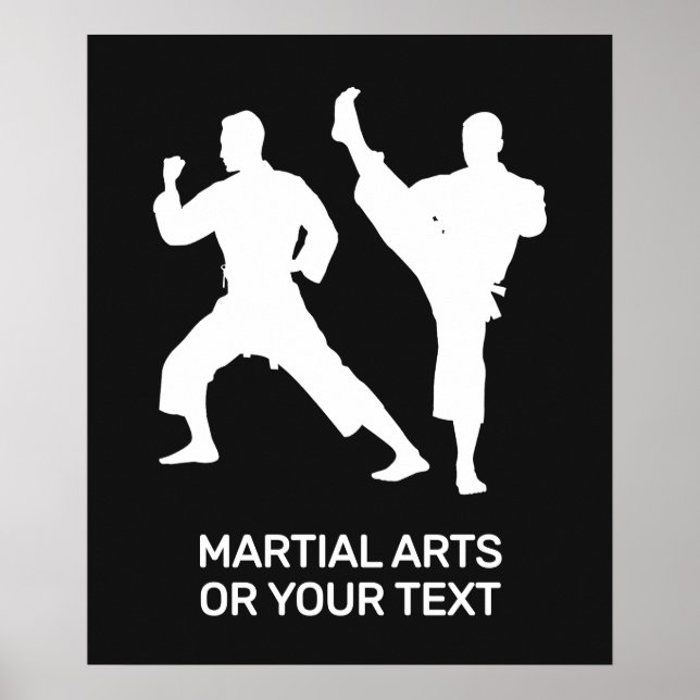 Custom Text & Color Martial Arts Poster (Front)