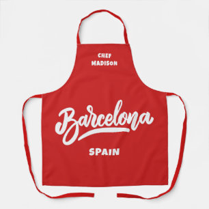 Custom Text & Colour Barcelona Apron