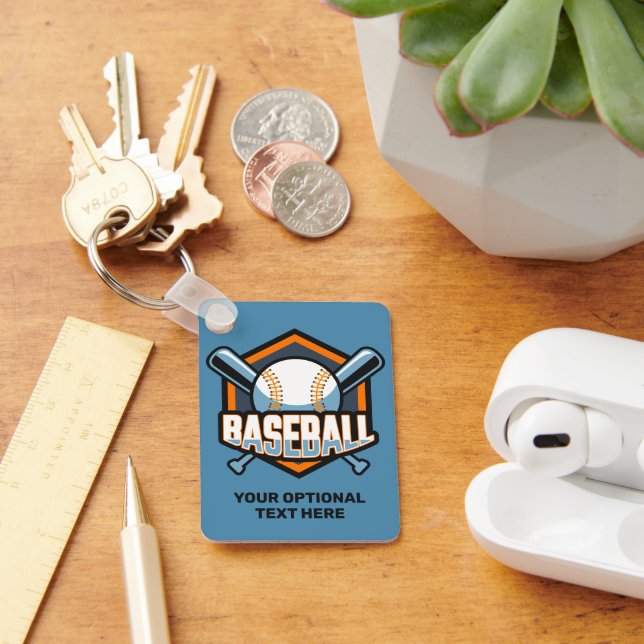 Custom Text & Colour Baseball Keychain (Desk)