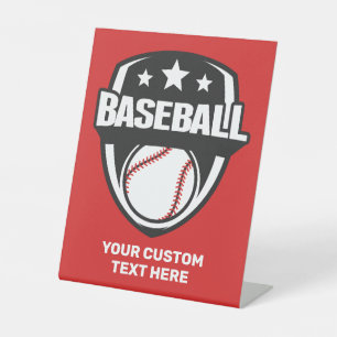 Custom Text & Colour Baseball Pedestal Sign