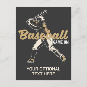 Custom Text & Colour Baseball Player Postcard