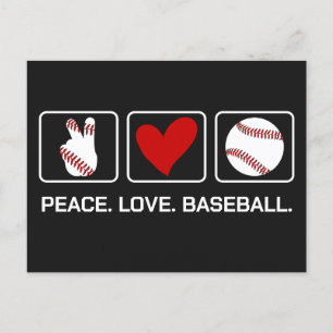 Custom Text & Colour Baseball Postcard