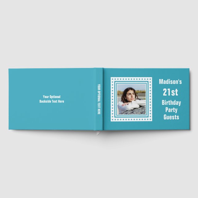 Custom Text & Colour Birthday Guest Book (Full)