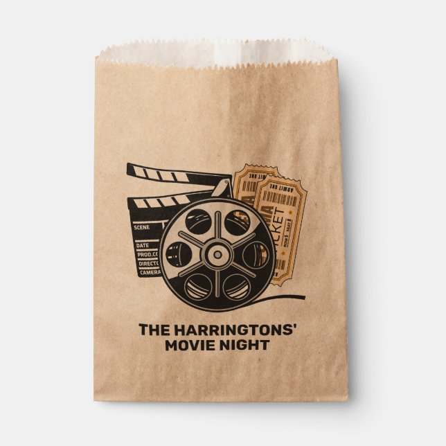 Custom Text & Colour Movie Favour Bag (Front)