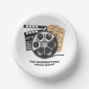 Custom Text & Colour Movie Paper Plate