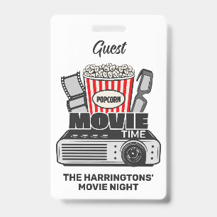 Custom Text & Colour Movie Time Badge