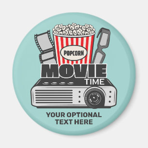 Custom Text & Colour Movie Time Magnet
