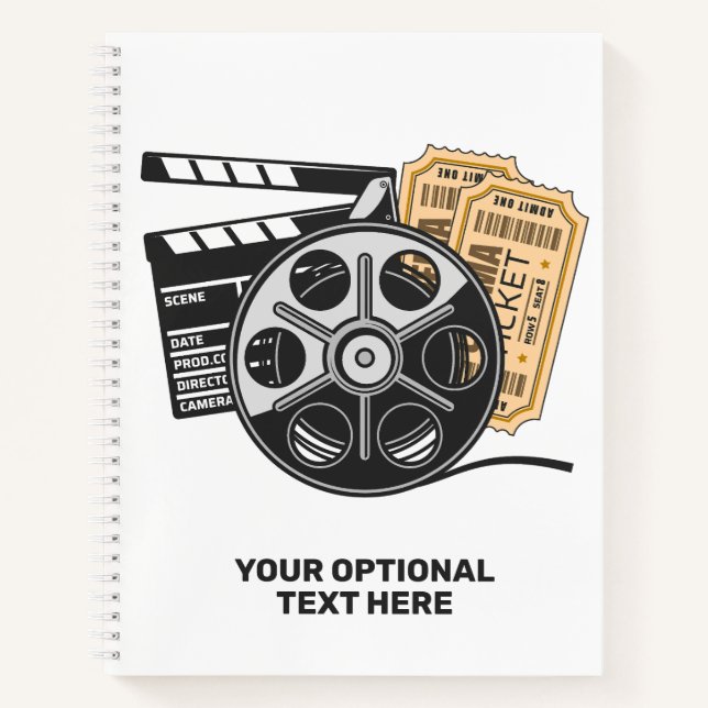 Custom Text & Colour Movie Time Notebook (Front)
