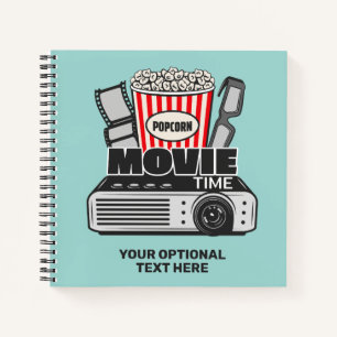 Custom Text & Colour Movie Time Notebook