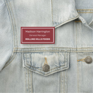 Custom Text & Colour Name Tag