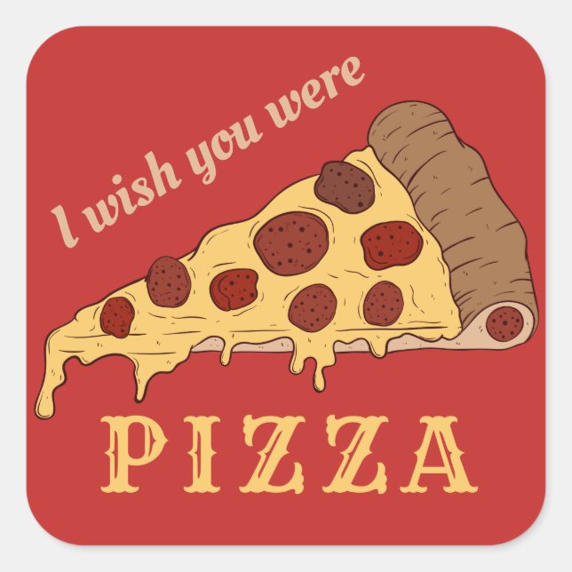 Custom text  & colour PIZZA stickers (Front)