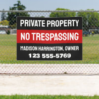 Custom Text & Colour Private Property