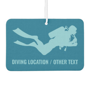 Custom Text & Colour Scuba Diving Air Freshener