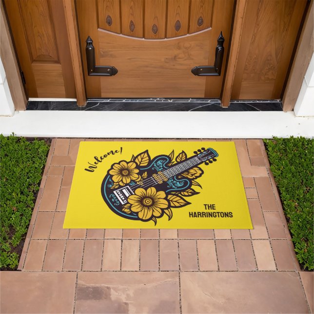 Custom Text & Colour Ukulele Doormat (Outdoor)