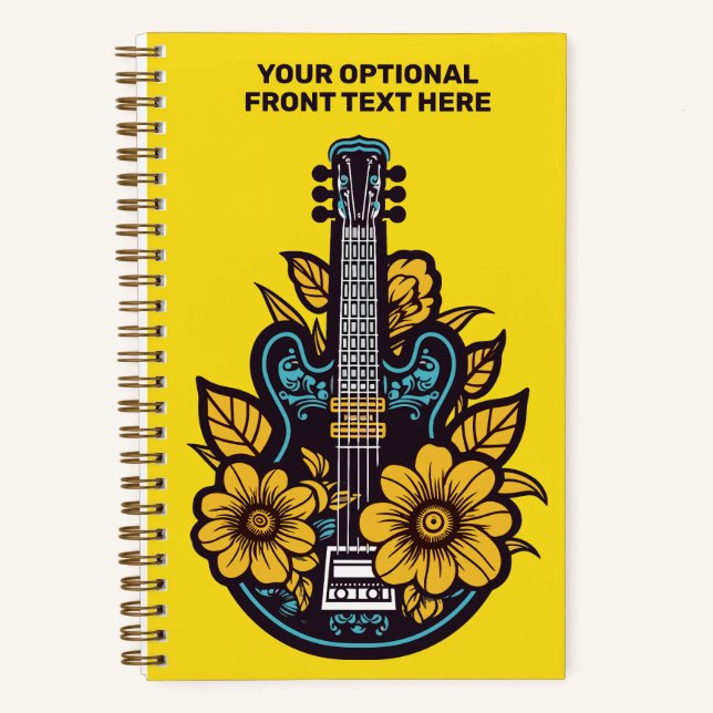 Custom Text & Colour Ukulele Notebook (Front)