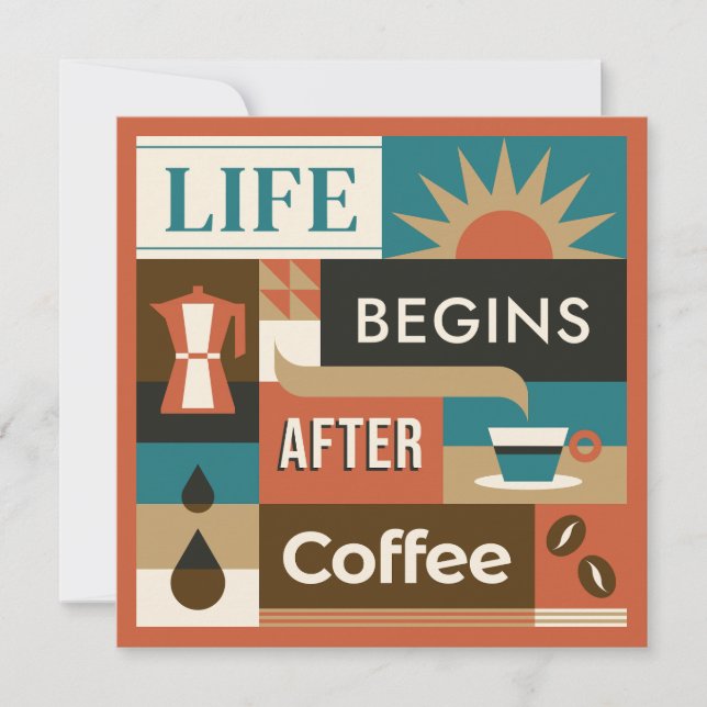 Custom Text Colourful Coffee Quotes (Front)