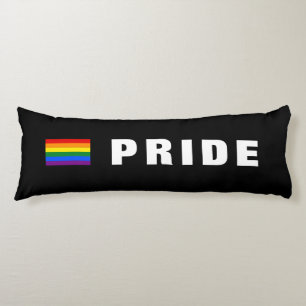 Custom Text Colourful LGBTQ Rainbow Gay Pride Flag Body Pillow