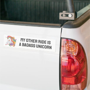 Custom Text Colourful Unicorn Bumper Sticker