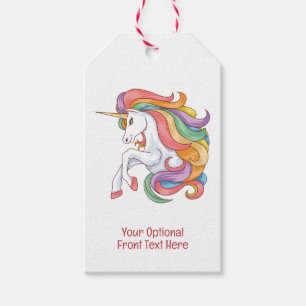 Custom Text Colourful Unicorn Gift Tags