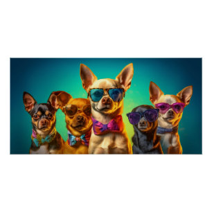 Custom Text Cool Dogs Poster