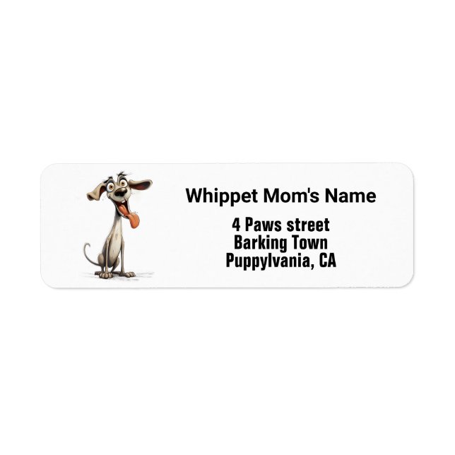 Custom text, cool whippet (Front)