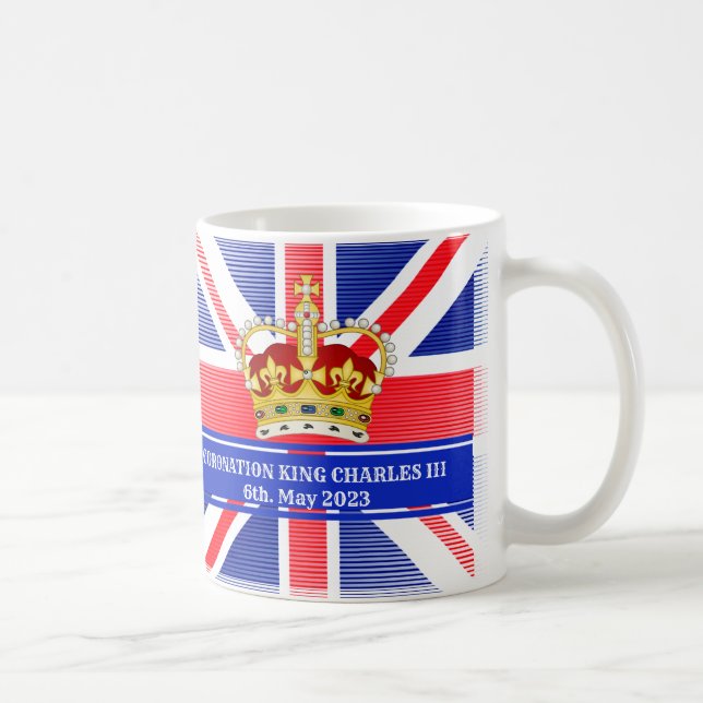 Custom Text Coronation of King Charles III   Two-T Coffee Mug (Right)
