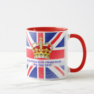 Custom Text Coronation of King Charles III   Two-T Mug