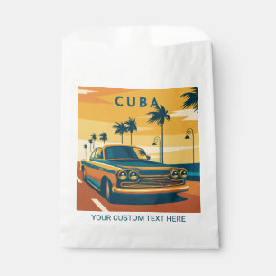 Custom Text Cuba Favour Bag