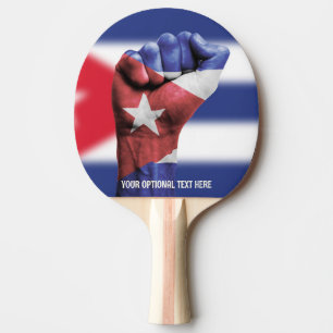 Custom Text Cuba Ping Pong Paddle