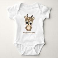 Custom Text Cute Christmas Deer