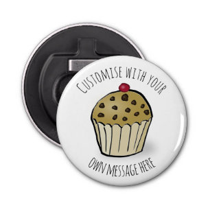Custom Text Cute Mini Muffin Bottle Opener
