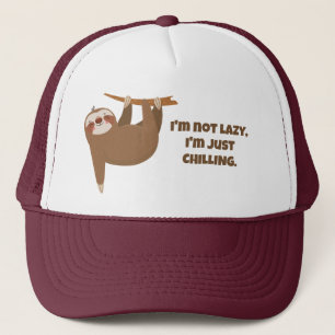 Custom Text Cute Sloth Trucker Hat