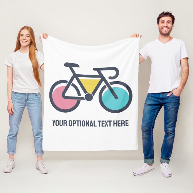 Custom Text Cycling Fleece Blanket (In Situ)