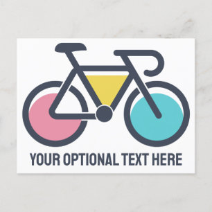 Custom Text Cycling Postcard