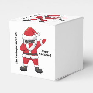 Custom Text Dabbing Dancing Santa Favor Box