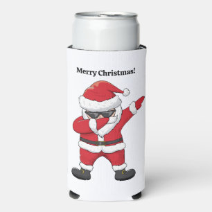 Custom Text Dabbing Dancing Santa Seltzer Can Cooler