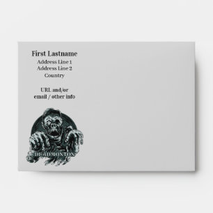 Custom text DEADMONTON envelopes
