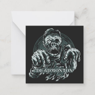 Custom text DEADMONTON note cards