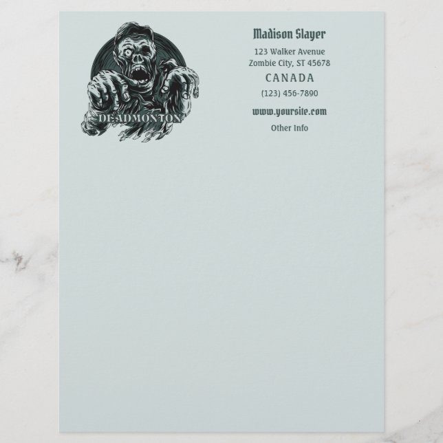 Custom text DEADMONTON stationery (Front)