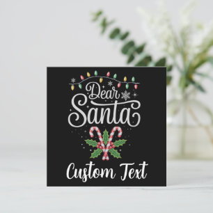 Custom Text Dear Santa Christmas Family Matching Holiday Card