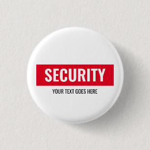 Custom Text  Design Security Template Round Small 1 Inch Round Button