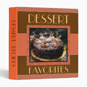 Custom Text Dessert Recipe Binder