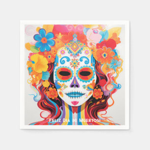 Custom text Dia de Muertos La Calavera Catrina  Napkin