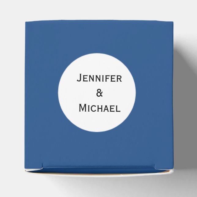 Custom Text Dice Gift Box | Blue & White Template (Top)