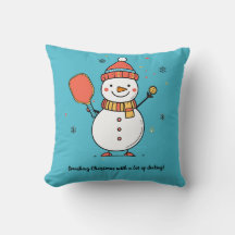 Custom text Dinking Snowman