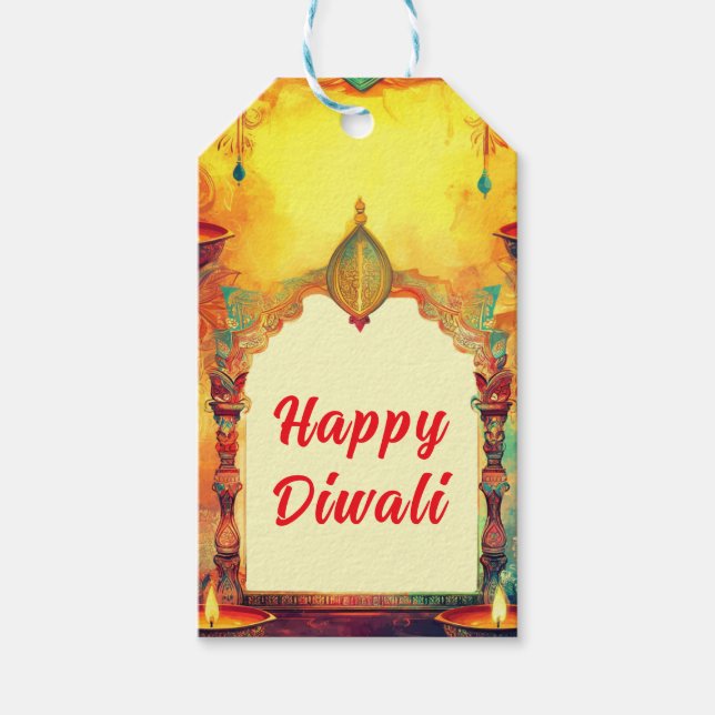 Custom text, Diwali Delight Tag (Front)
