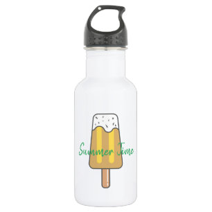 Custom text diy summer time ice cream cute trendy  532 ml water bottle