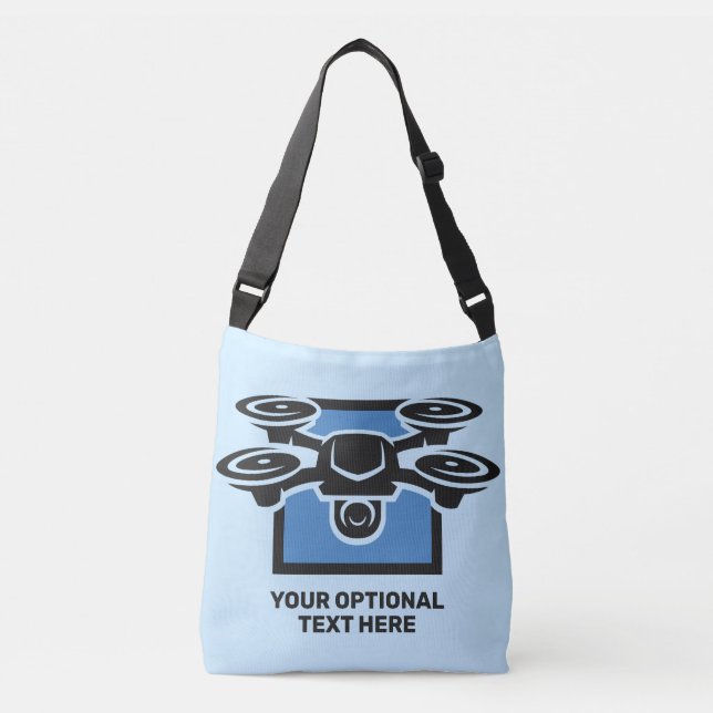 Custom Text Drone Crossbody Bag (Front)