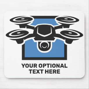 Custom Text Drone Mouse Pad